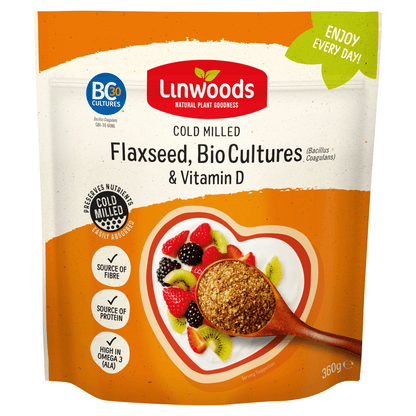 Linwoods Cold Milled Flaxseed, Bio Cultures & Vitamin D 360g - UK Food & Drink - 5016887003800