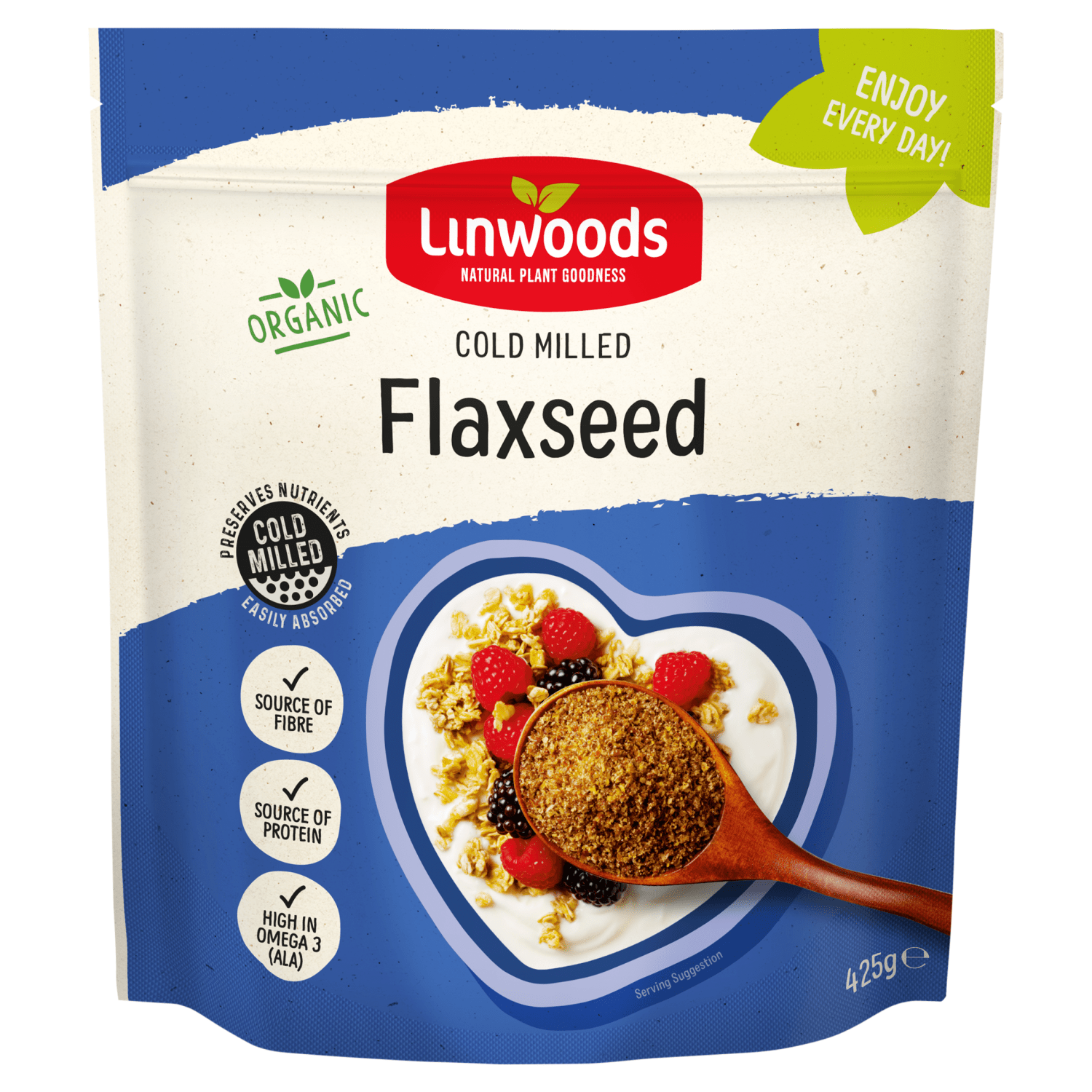 Linwoods Organic Cold Milled Flaxseed 425g - UK Food & Drink - 5016887003503