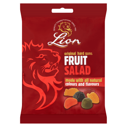 Lion Original Hard Fruit Salad Gums 190g - UK Food & Drink - 5010511473083