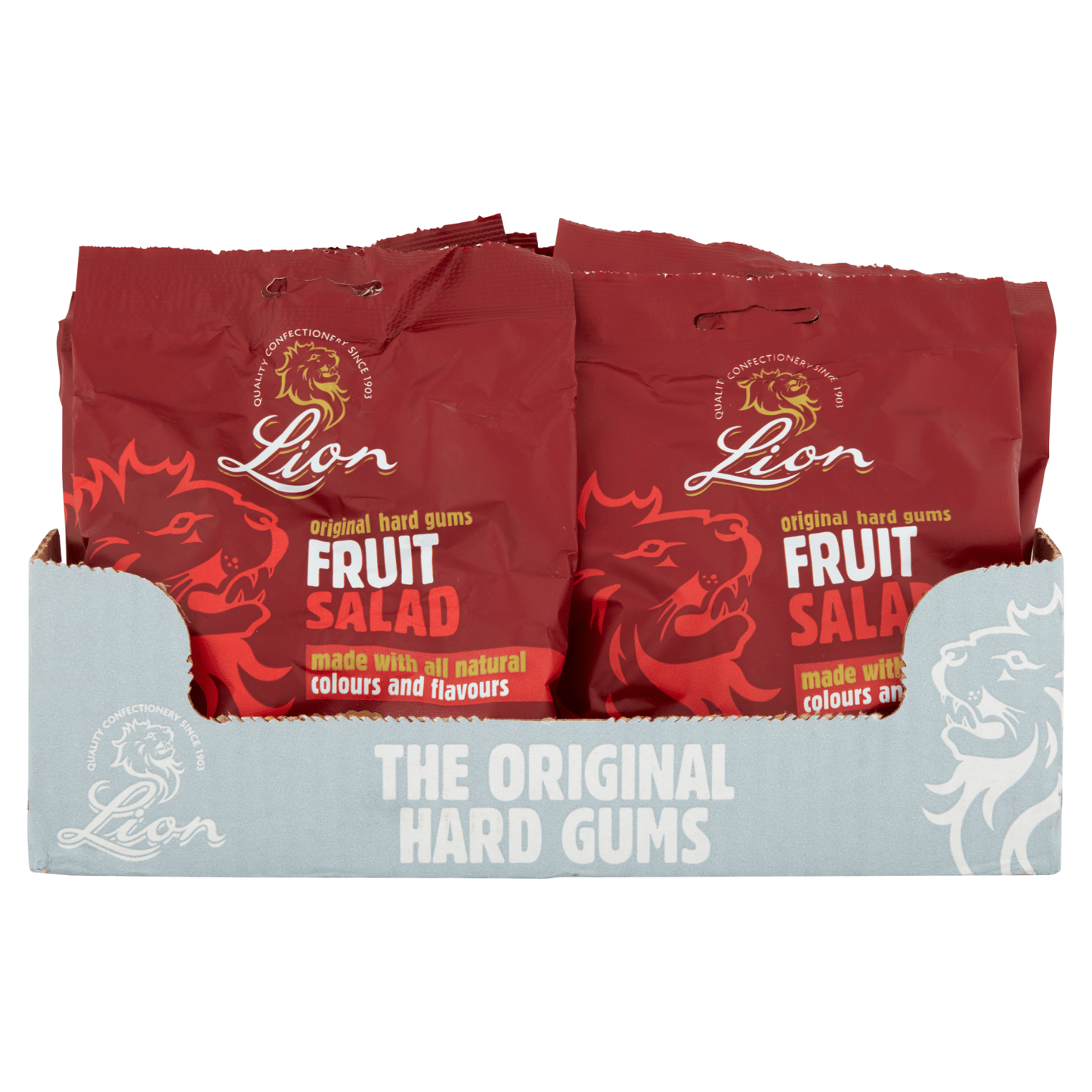 Lion Original Hard Fruit Salad Gums 190g - UK Food & Drink - 5010511473083