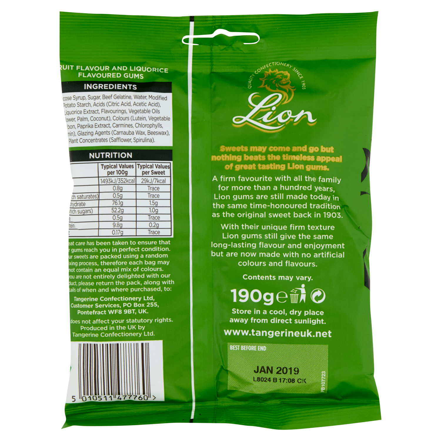 Lion Original Hard Midget Gems 190g - UK Food & Drink - 5010511477760