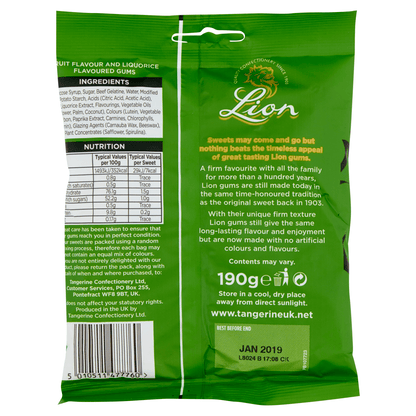 Lion Original Hard Midget Gems 190g - UK Food & Drink - 5010511477760
