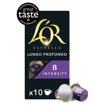 L'OR Espresso Profondo Lungo Intensity 8 Aluminium Coffee Pods x10 - UK Food & Drink - 8711000362617