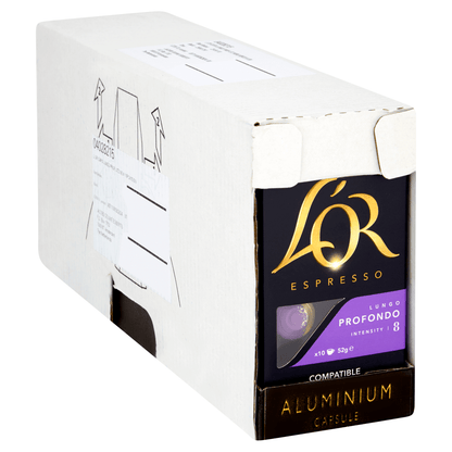 L'OR Espresso Profondo Lungo Intensity 8 Aluminium Coffee Pods x10 - UK Food & Drink - 8711000362617