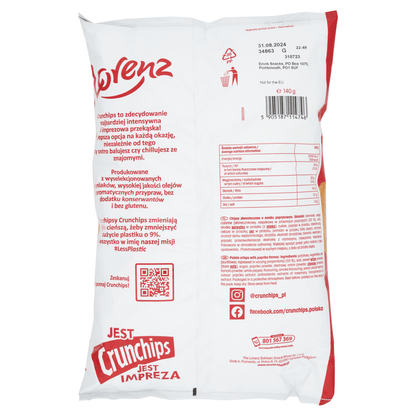 Lorenz Crunchips Papryka 140g - UK Food & Drink - 5905187114746
