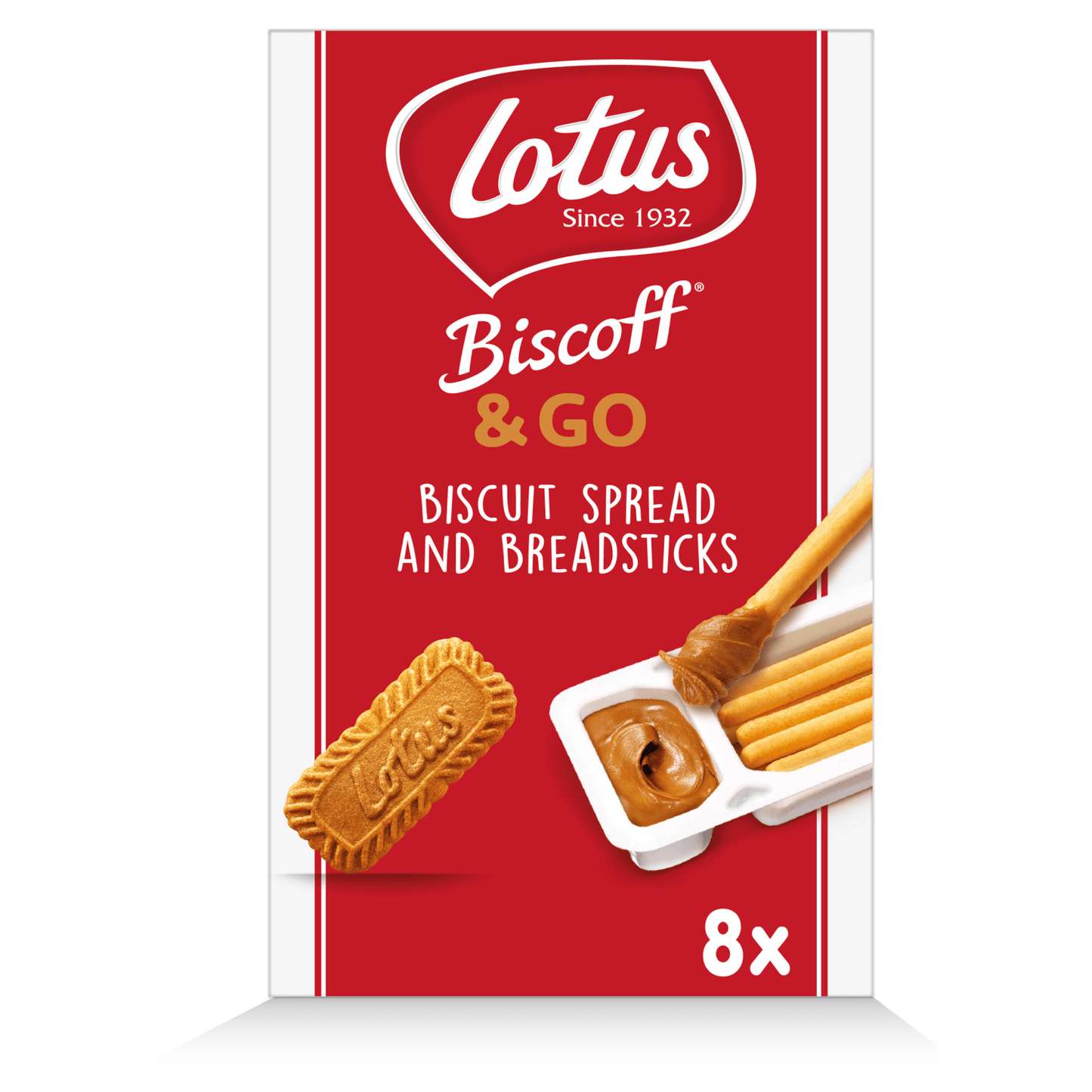Lotus Biscoff & Go! Biscoff Spread and Breadsticks 8 x 45g - UK Food & Drink - 54010628
