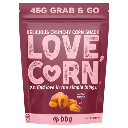 Love Corn BBQ Delicious Crunchy Corn 45g - UK Food & Drink - 5060490400051