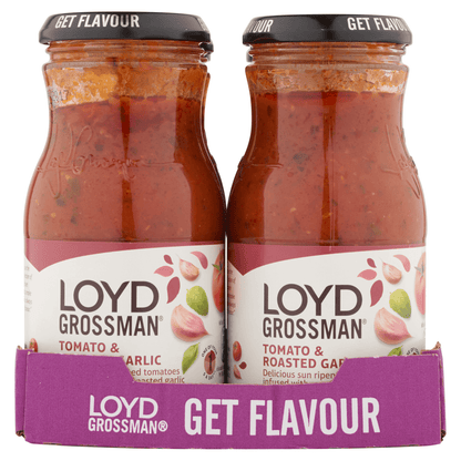 Loyd Grossman Tomato & Roasted Garlic Pasta Sauce 350g - UK Food & Drink - 5000354155024