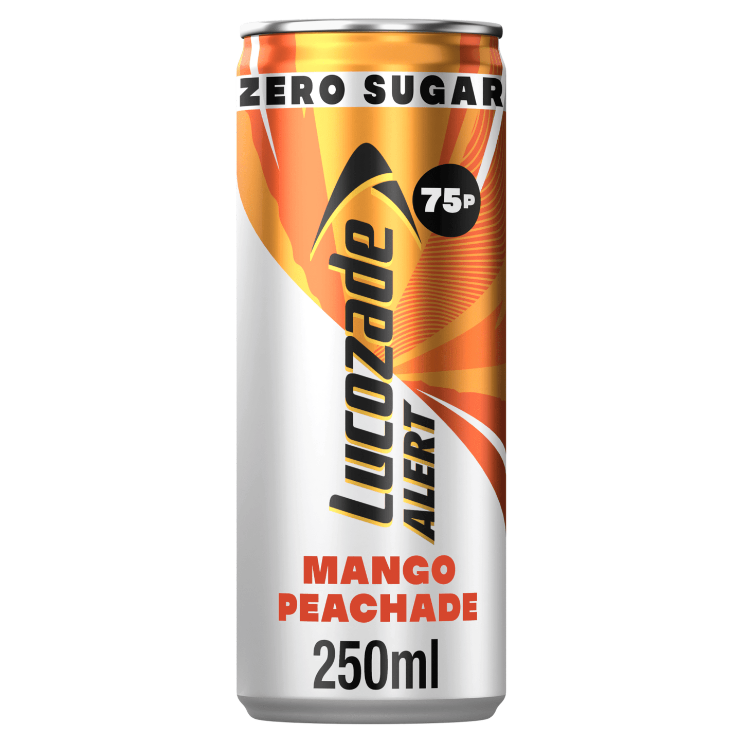 Lucozade Alert Zero Mango & Peach Caffeine Energy Drink 250ml PMP 75p - UK Food & Drink - 5054267014589