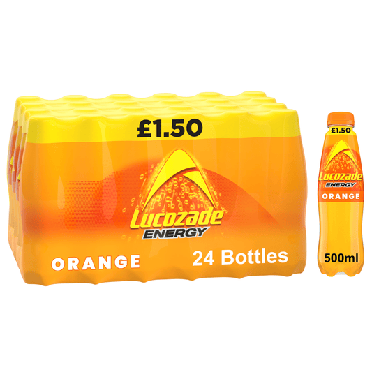 Lucozade Energy Drink Orange 500ml PMP £1.50 - UK Food & Drink - 5054267014220