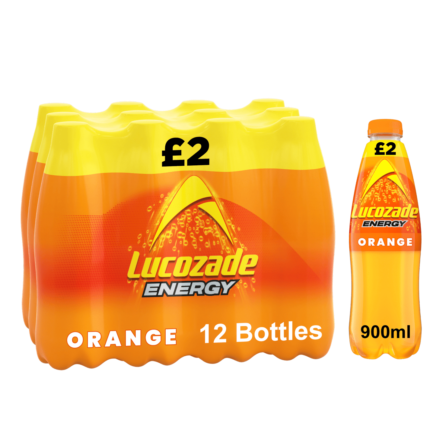 Lucozade Energy Drink Orange 900ml PMP £2 - UK Food & Drink - 5054267013070