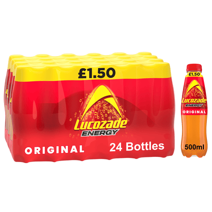 Lucozade Energy Drink Original 500ml PMP £1.50 - UK Food & Drink - 5054267014237