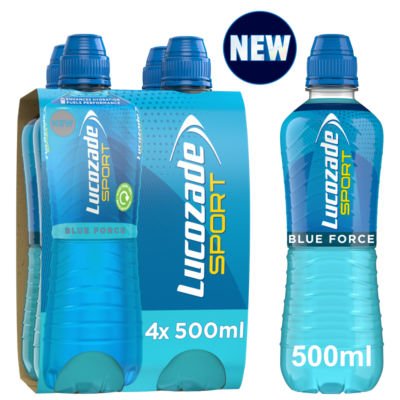 Lucozade Sport Drink Blue Force 4x500ml - UK Food & Drink - 5054267014435