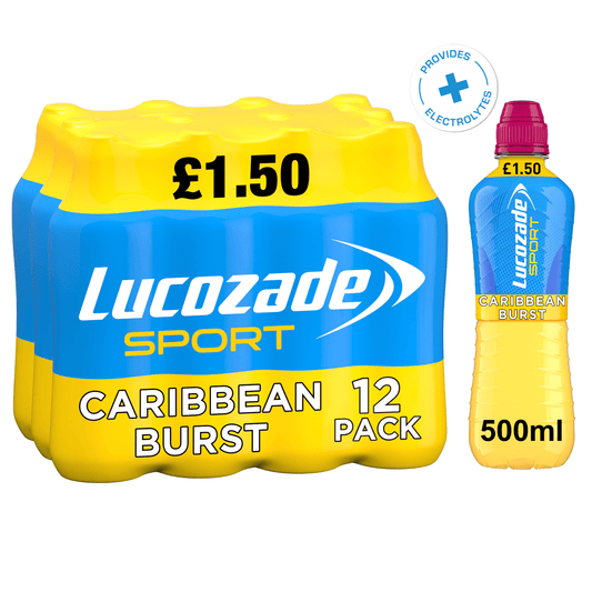 Lucozade Sport Drink Caribbean Burst 500ml PMP £1.50 - UK Food & Drink - 5054267014657