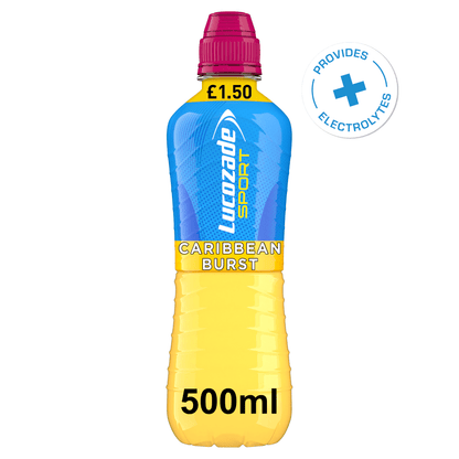 Lucozade Sport Drink Caribbean Burst 500ml PMP £1.50 - UK Food & Drink - 5054267014657