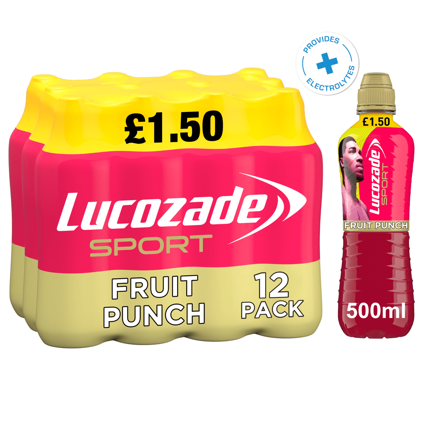 Lucozade Sport Drink Fruit Punch 500ml PMP £1.50 - UK Food & Drink - 5054267014633