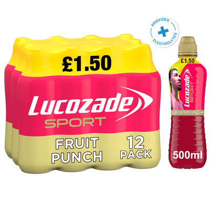 Lucozade Sport Drink Fruit Punch 500ml PMP £1.50 - UK Food & Drink - 5054267014633