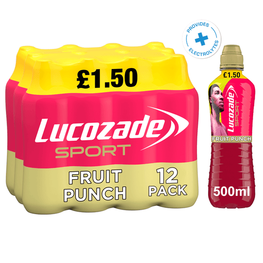 Lucozade Sport Drink Fruit Punch 500ml PMP £1.50 - UK Food & Drink - 5054267014633