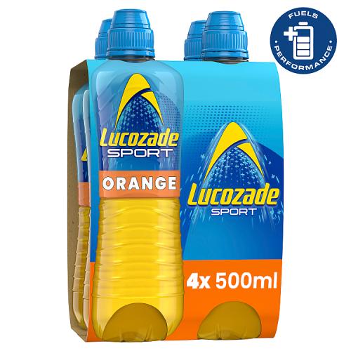 Lucozade Sport Drink Orange 4 x 500ml - UK Food & Drink - 5054267000452