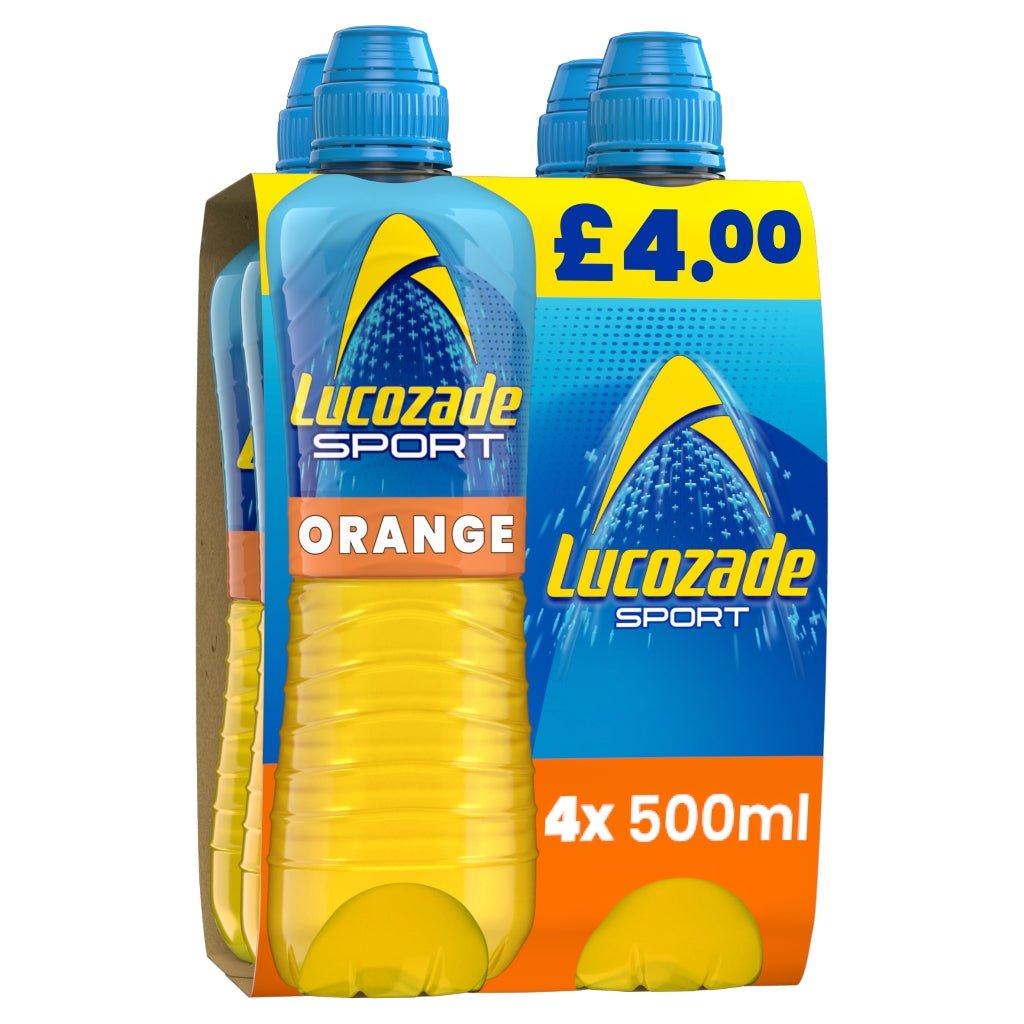 Lucozade Sport Drink Orange 4x500ml PMP £4 - UK Food & Drink - 5054267013025