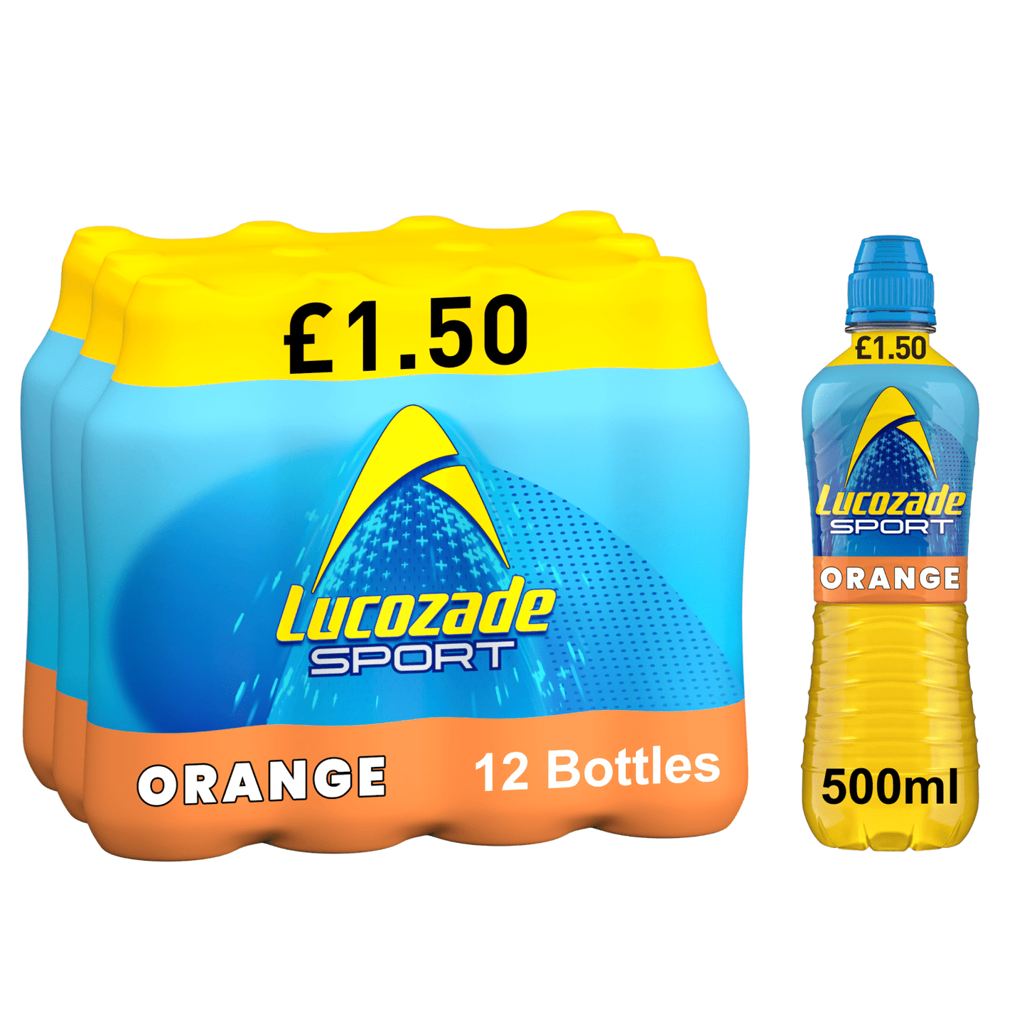 Lucozade Sport Drink Orange 500ml PMP £1.50 - UK Food & Drink - 5054267014695