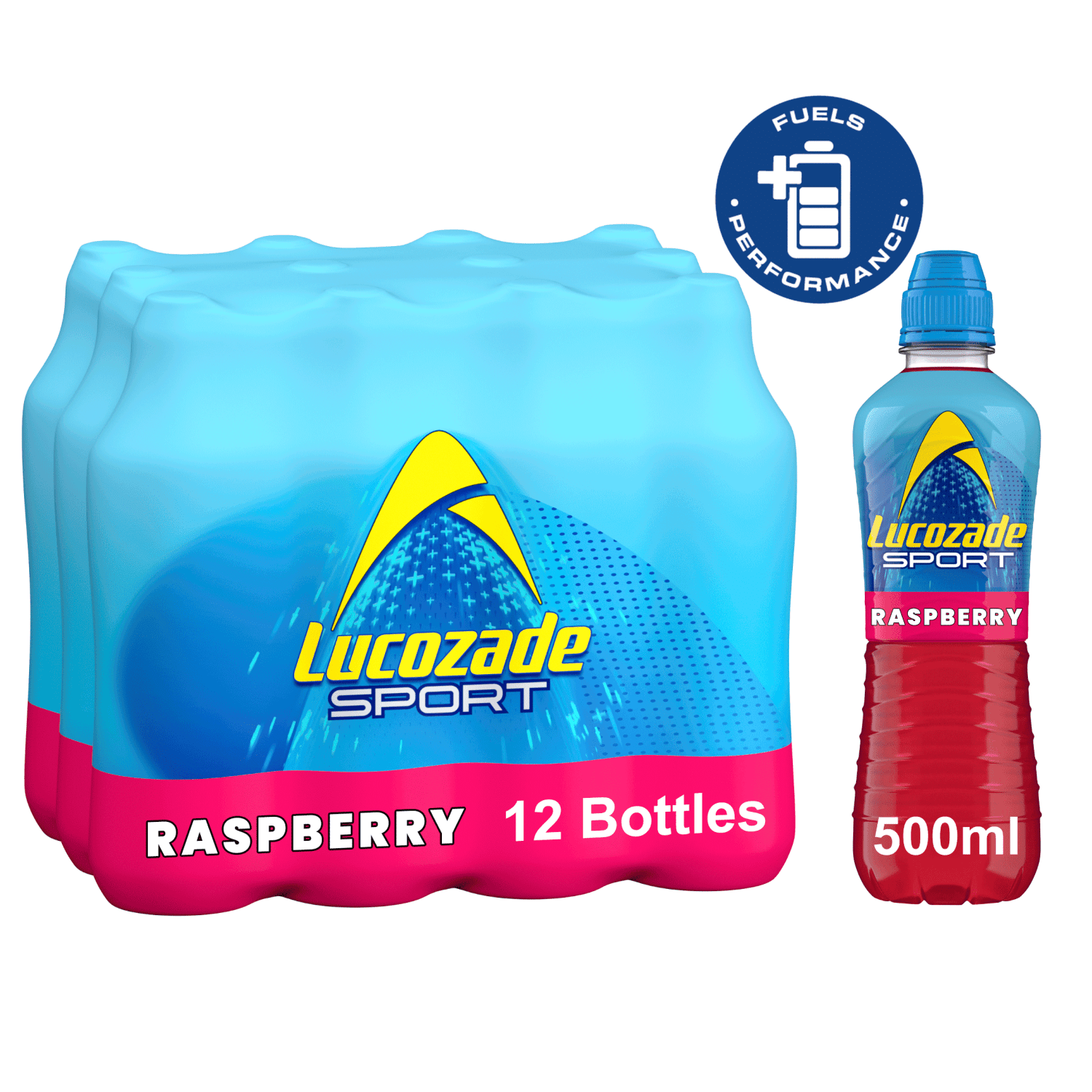 Lucozade Sport Drink Raspberry 500ml - UK Food & Drink - 5054267000704