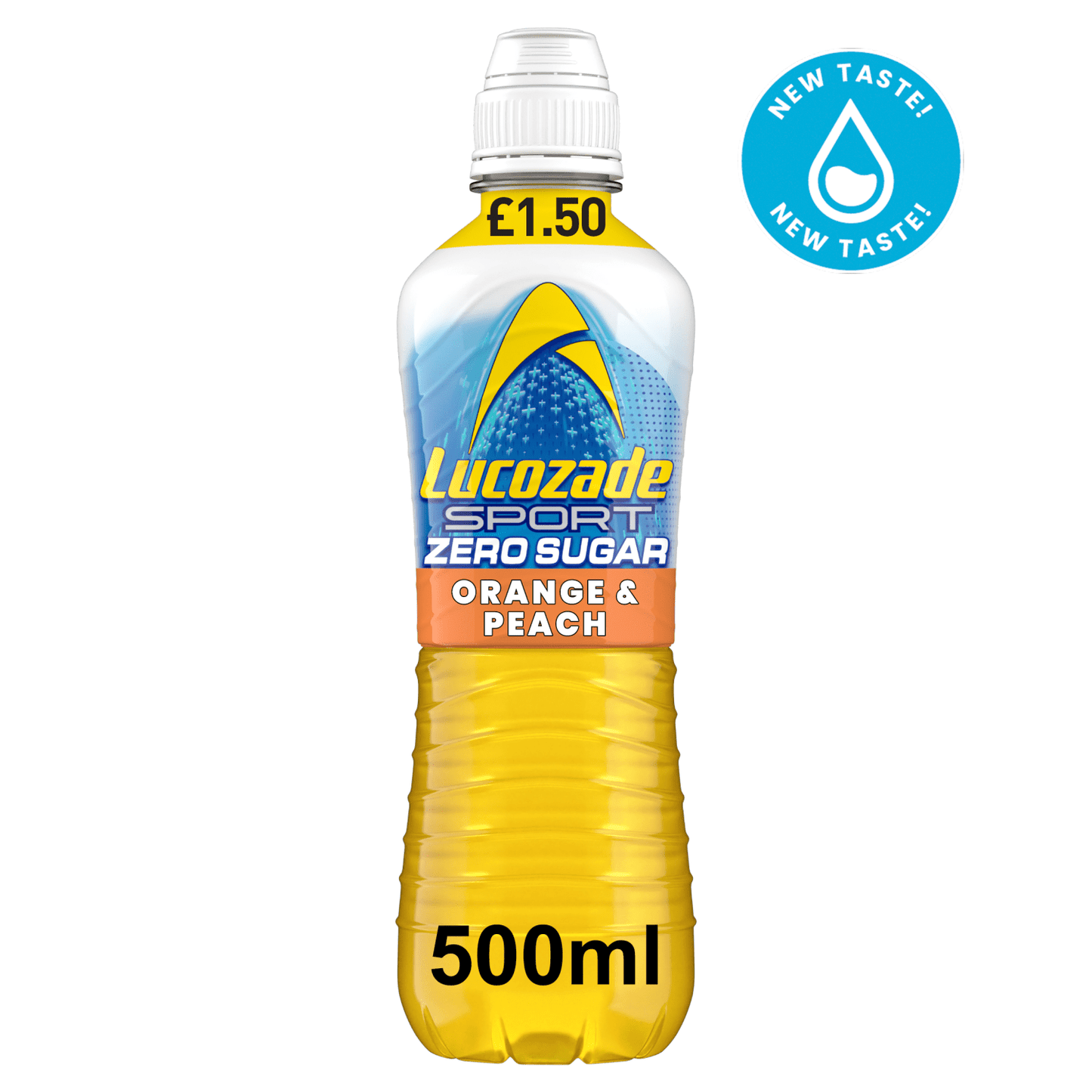 Lucozade Sport Drink Zero Sugar Orange & Peach 500ml PMP £1.50 - UK Food & Drink - 5054267014701