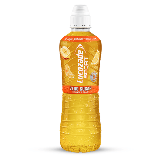 Lucozade Sport Zero Sugar Drink Orange & Peach 500ml - UK Food & Drink - 5054267012417