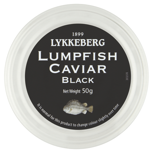 LYKKEBERG Lumpfish Caviar Black 50g - UK Food & Drink - 5709345006184