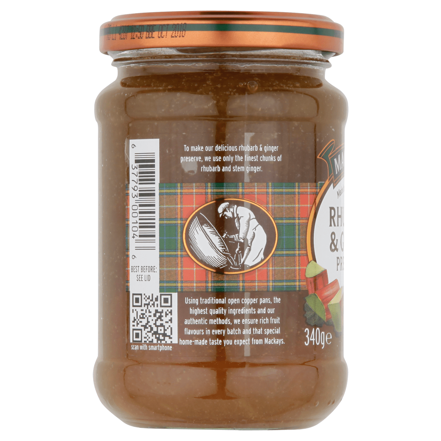 Mackays Rhubarb & Ginger Preserve 340g - UK Food & Drink - 637793001046