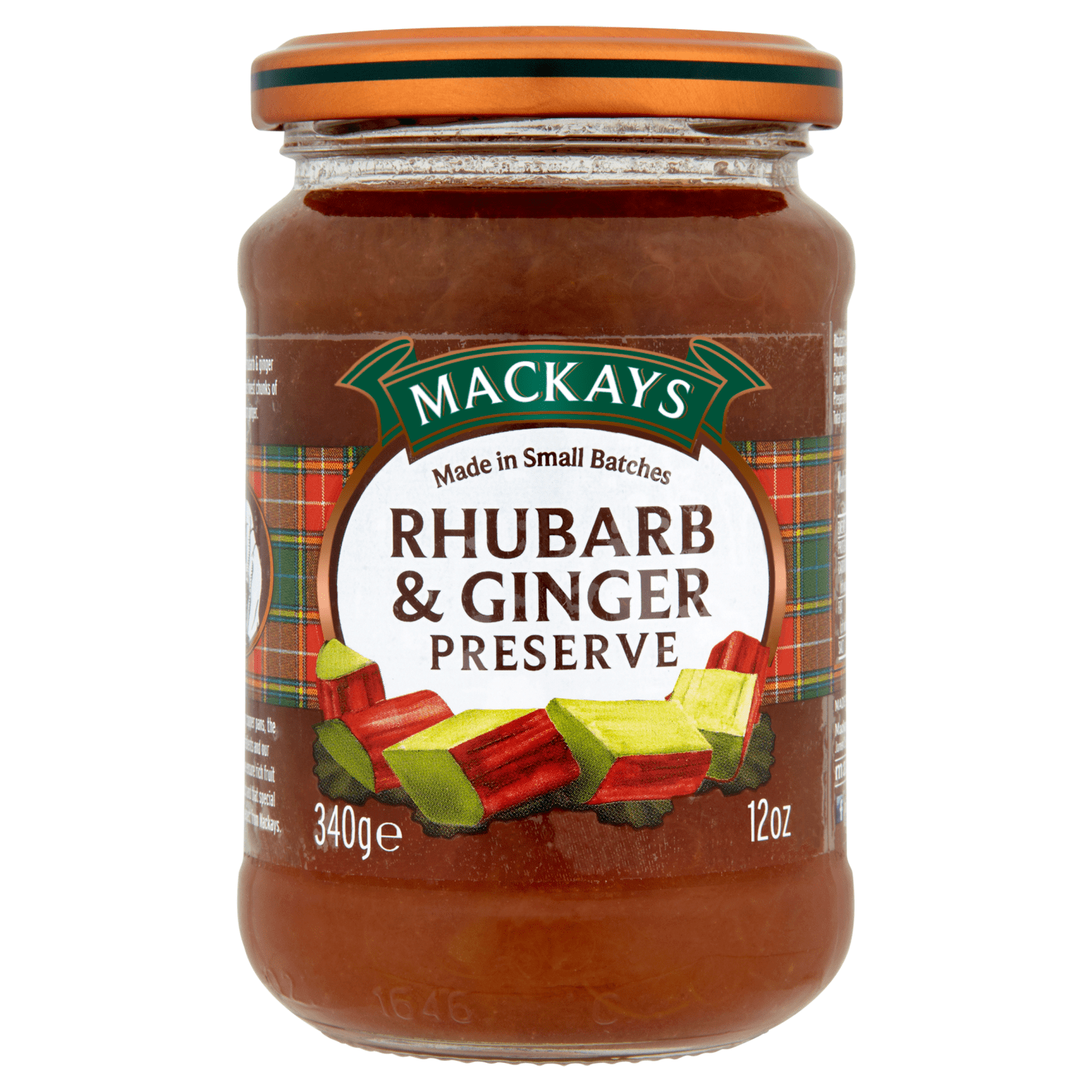 Mackays Rhubarb & Ginger Preserve 340g - UK Food & Drink - 637793001046