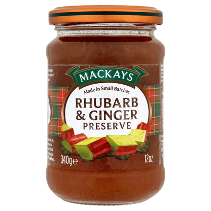 Mackays Rhubarb & Ginger Preserve 340g - UK Food & Drink - 637793001046