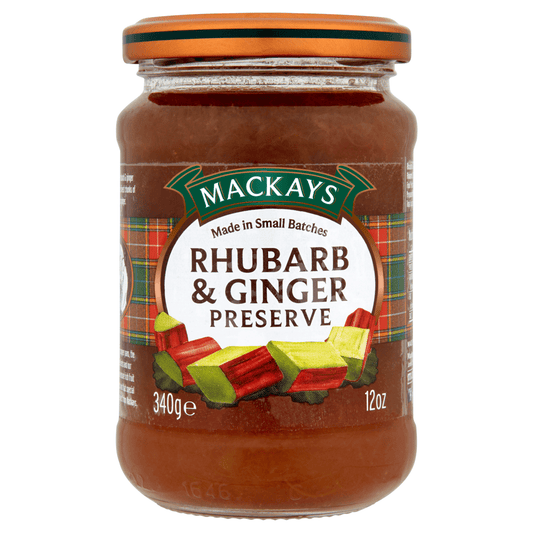 Mackays Rhubarb & Ginger Preserve 340g - UK Food & Drink - 637793001046