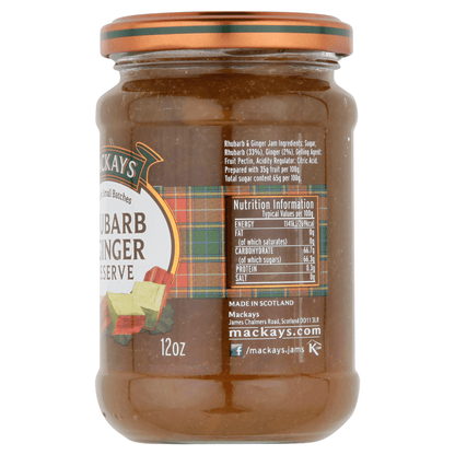 Mackays Rhubarb & Ginger Preserve 340g - UK Food & Drink - 637793001046