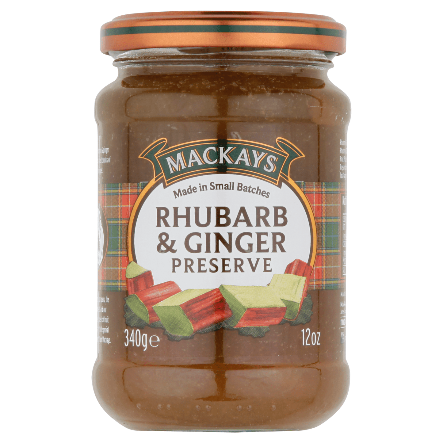 Mackays Rhubarb & Ginger Preserve 340g - UK Food & Drink - 637793001046