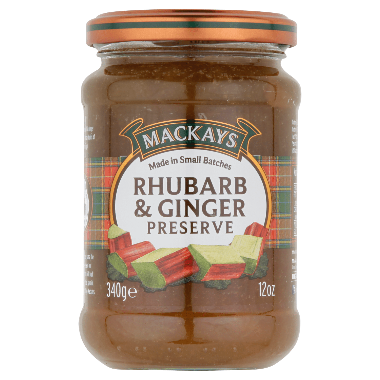 Mackays Rhubarb & Ginger Preserve 340g - UK Food & Drink - 637793001046