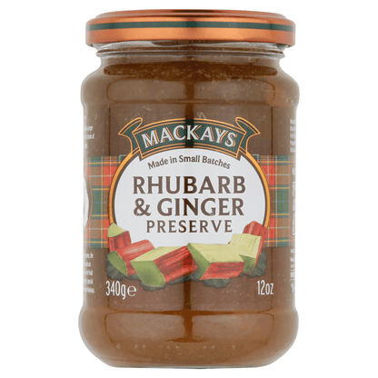 Mackays Rhubarb & Ginger Preserve 340g - UK Food & Drink - 637793001046