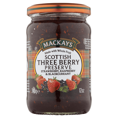 Mackays Scottish Three Berry Preserve 340g - UK Food & Drink - 637793000988