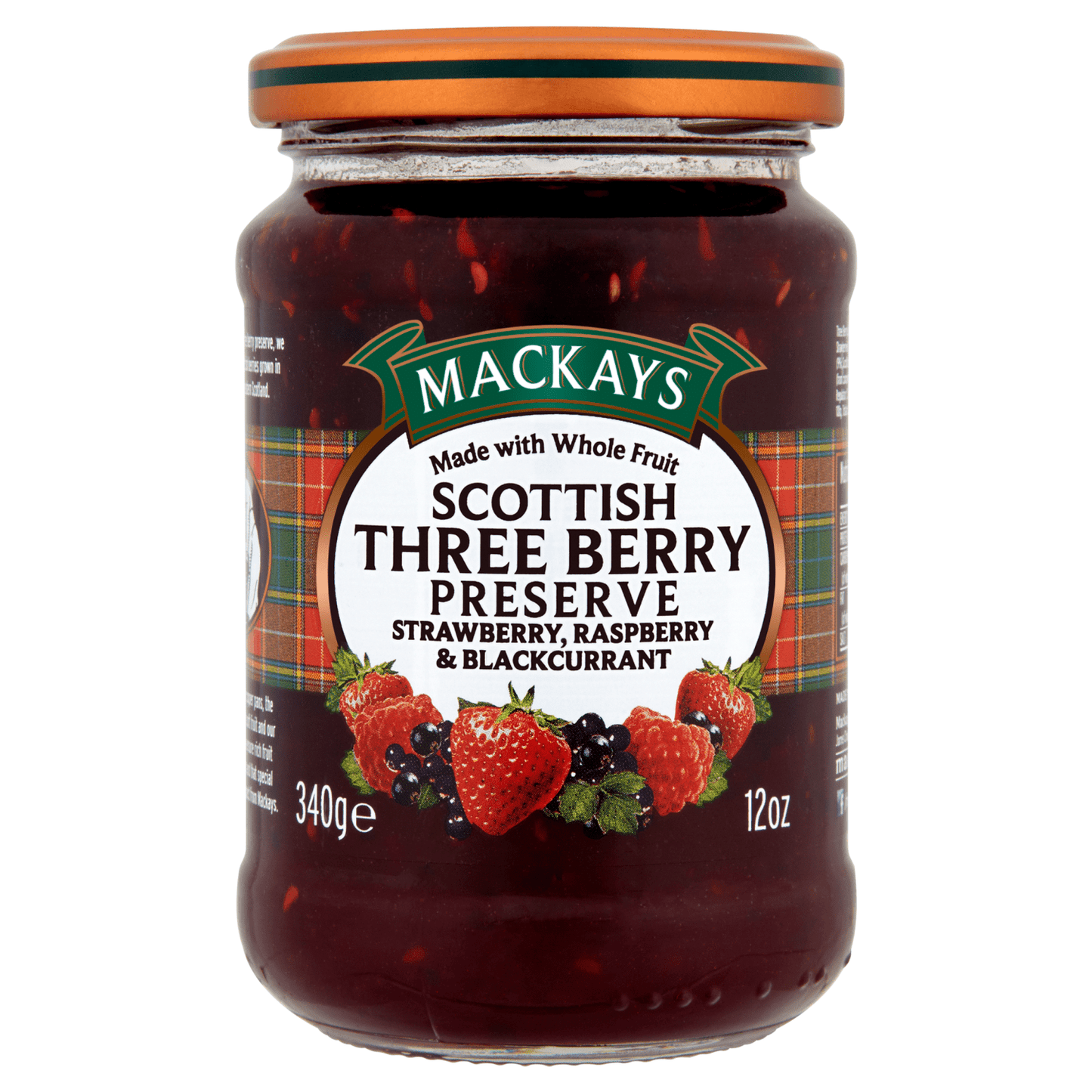 Mackays Scottish Three Berry Preserve 340g - UK Food & Drink - 637793000988