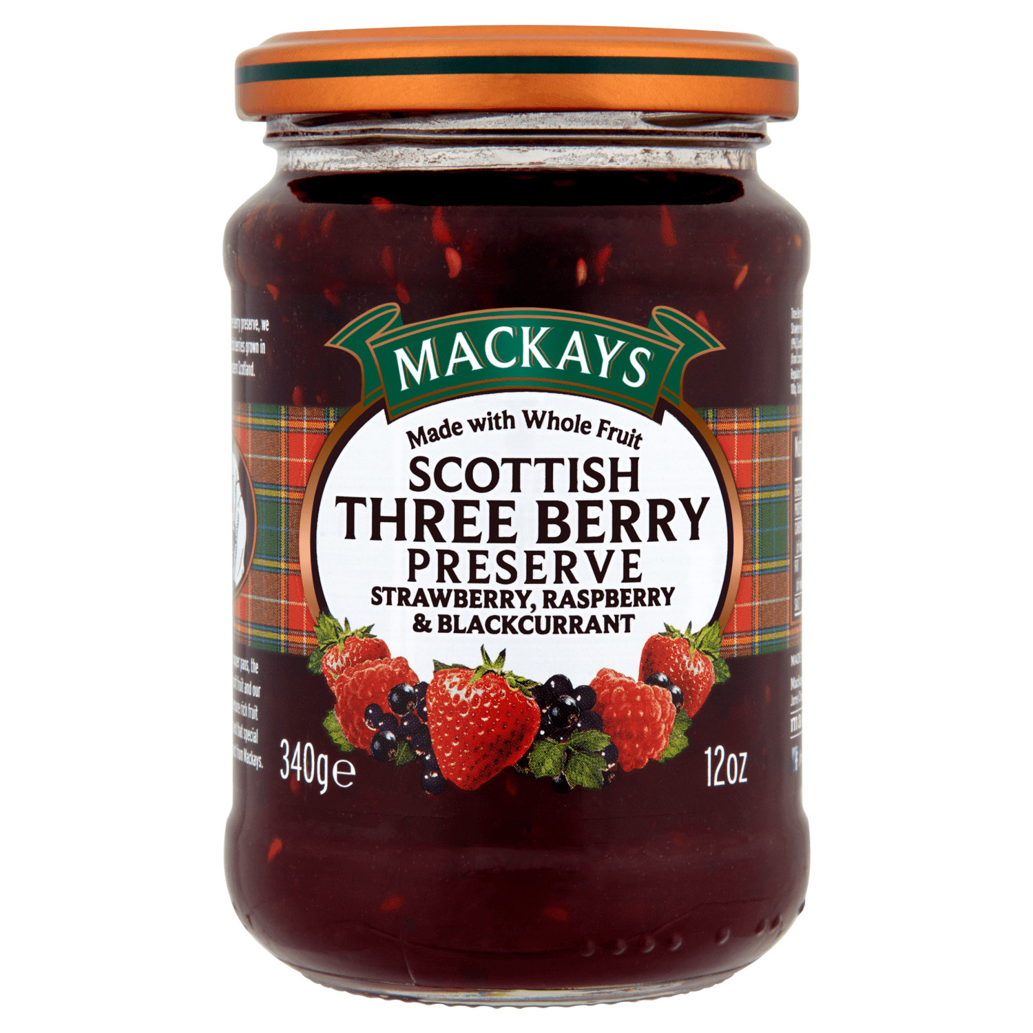 Mackays Scottish Three Berry Preserve 340g - UK Food & Drink - 637793000988