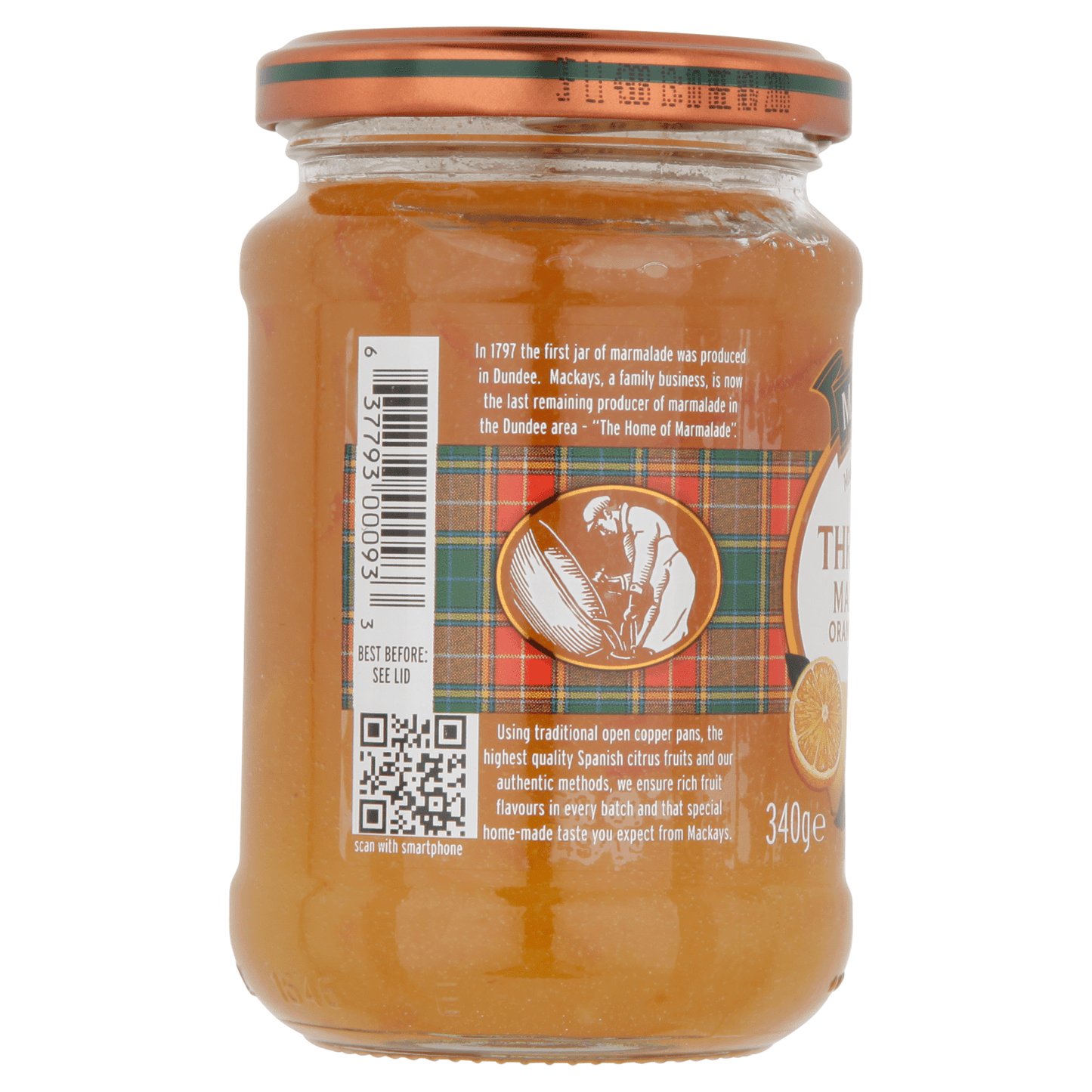 Mackays Three Fruit Marmalade Orange, Grapefruit & Lemon 340g - UK Food & Drink - 637793000933