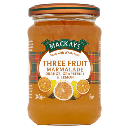 Mackays Three Fruit Marmalade Orange, Grapefruit & Lemon 340g - UK Food & Drink - 637793000933