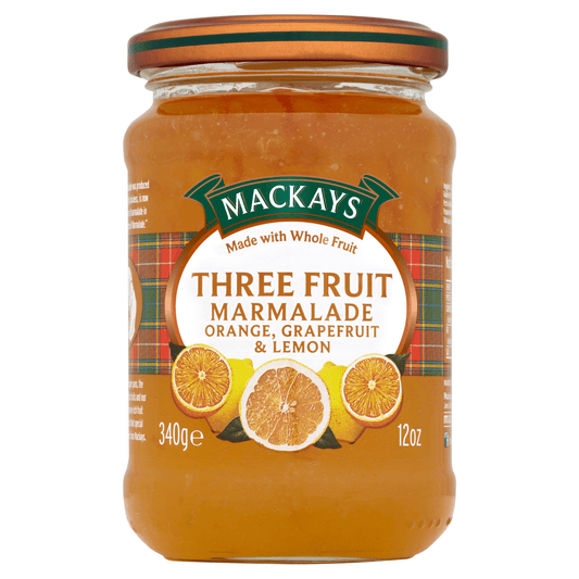 Mackays Three Fruit Marmalade Orange, Grapefruit & Lemon 340g - UK Food & Drink - 637793000933