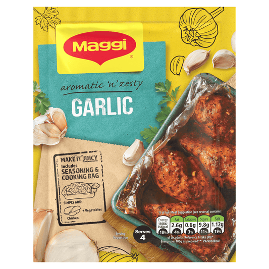 Maggi Gloriously Tasty Garlic Seasoning Mix 30g - UK Food & Drink - 7613033910074