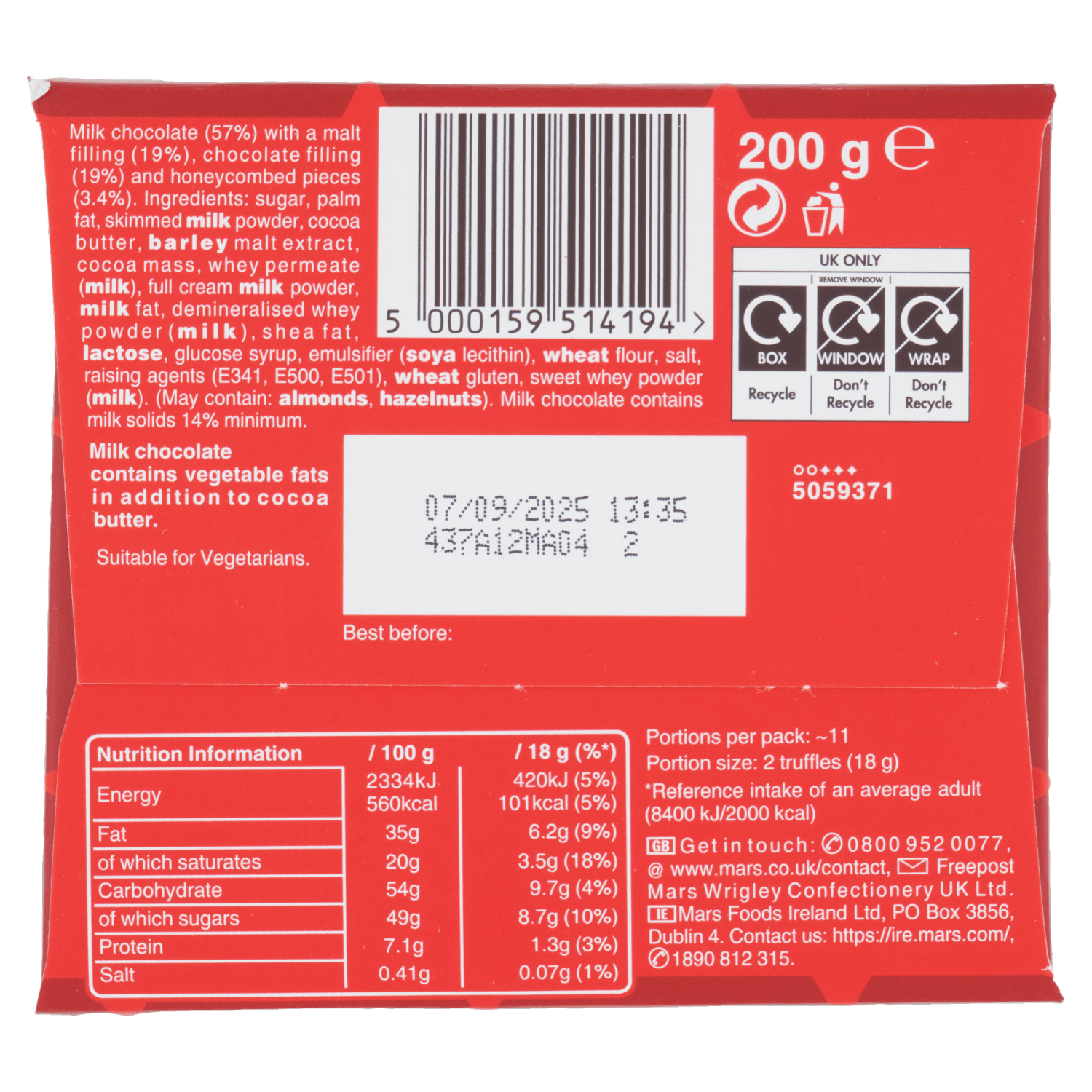 Maltesers Truffles 200g - UK Food & Drink - 5000159514194