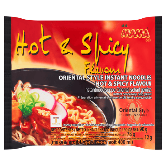 Mama Oriental Style Instant Noodles Hot & Spicy Flavour 90g - UK Food & Drink - 8850987131264