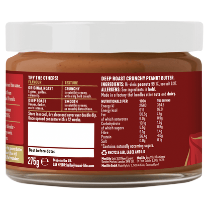 ManiLife Deep Roast Crunchy Peanut Butter 275g - UK Food & Drink - 5060560280811