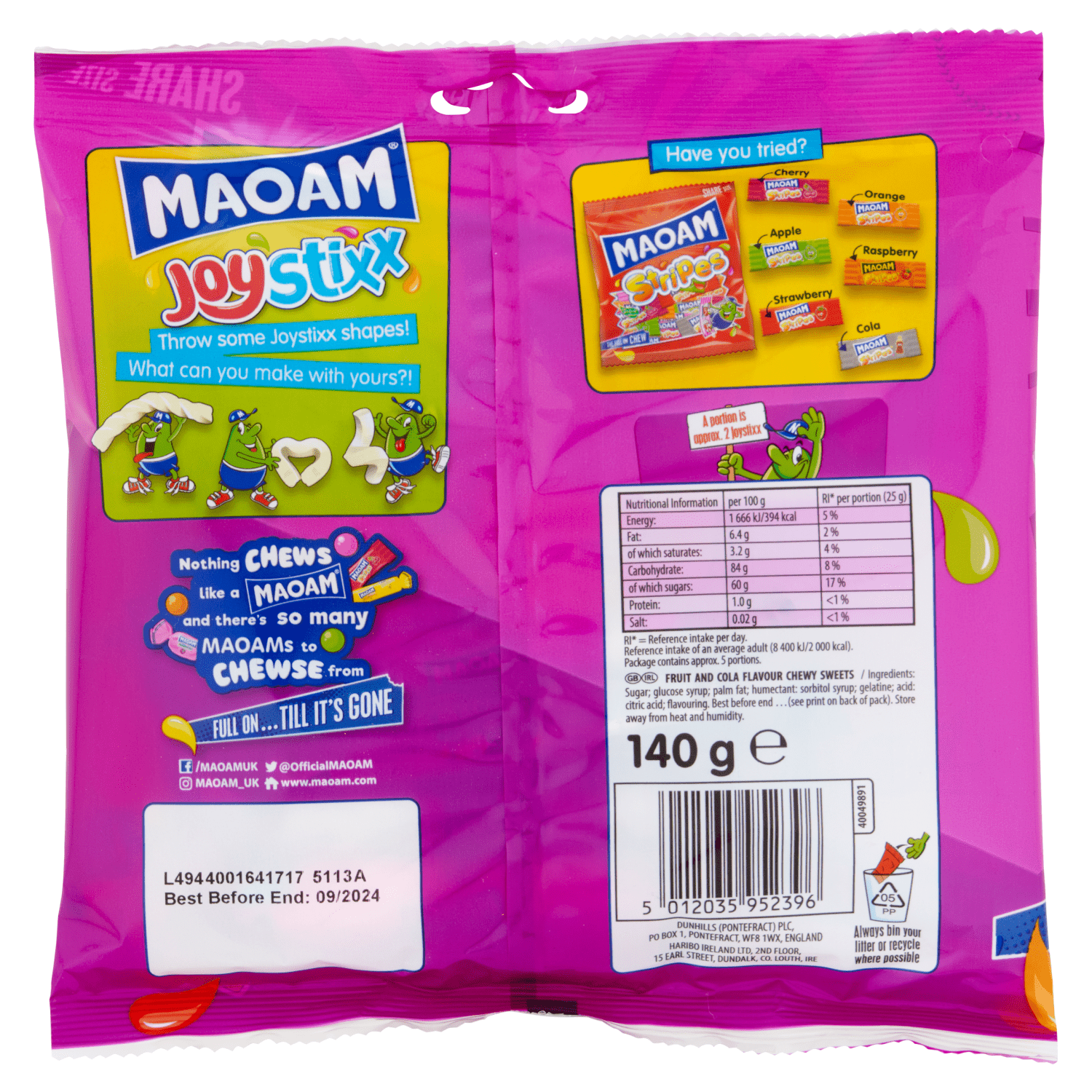 MAOAM Joystixx 140g - UK Food & Drink - 5012035952396