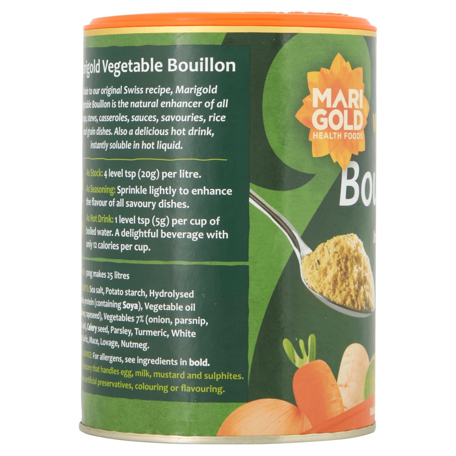 Marigold Health Foods Original Bouillon Instant Vegetable Stock Powder 500g - UK Food & Drink - 160848111785