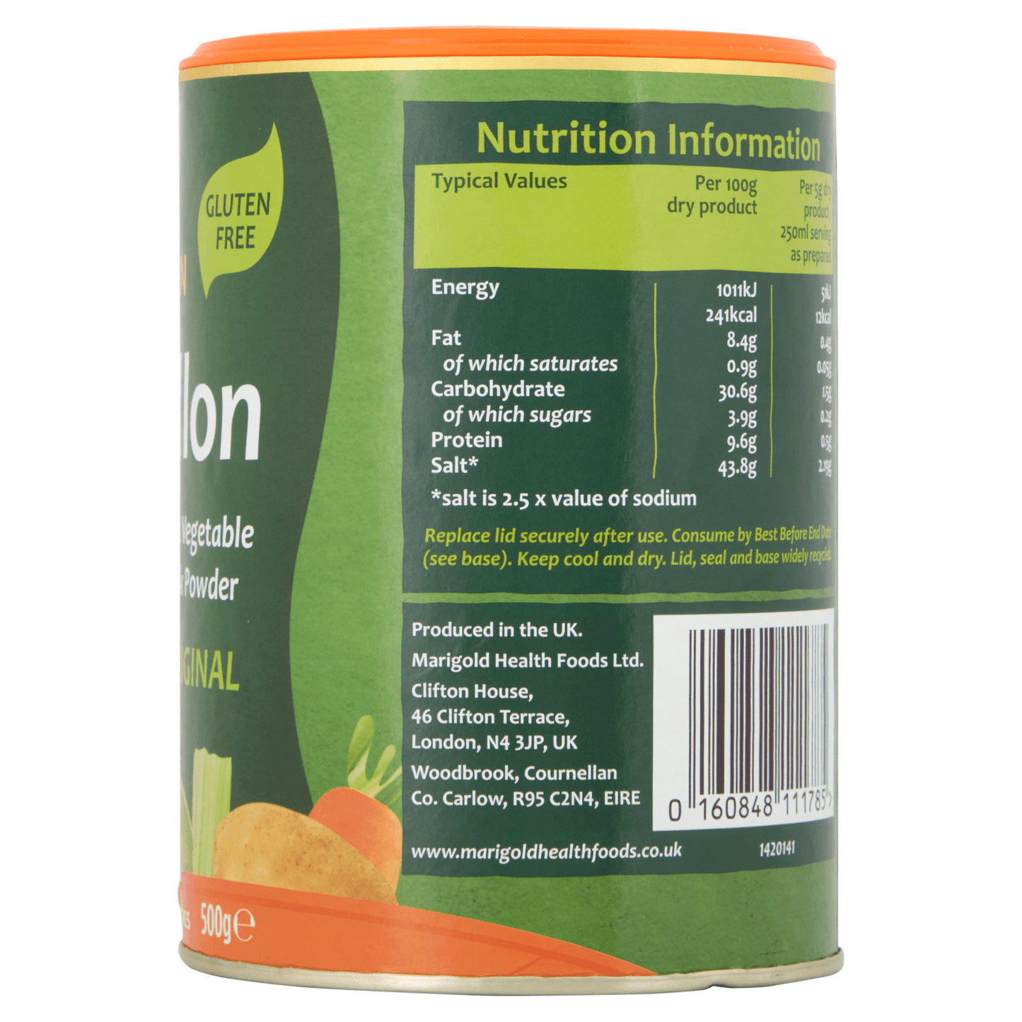 Marigold Health Foods Original Bouillon Instant Vegetable Stock Powder 500g - UK Food & Drink - 160848111785